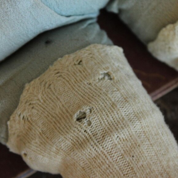 Vintage 1920s 1930s Creepy Doll, Life Size Cloth Body, Composition Head Hands - Picture 4 of 10